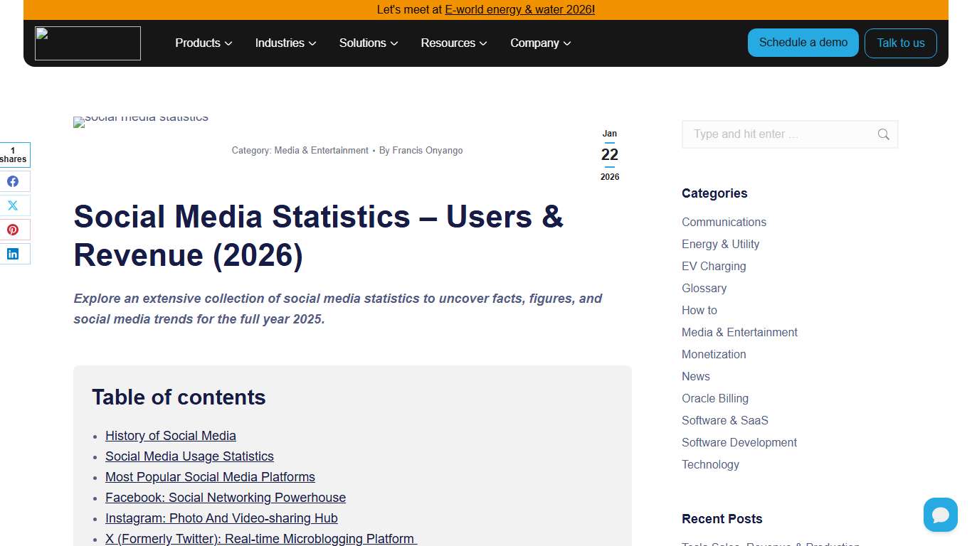 Social Media Statistics - Users & Revenue (2026)